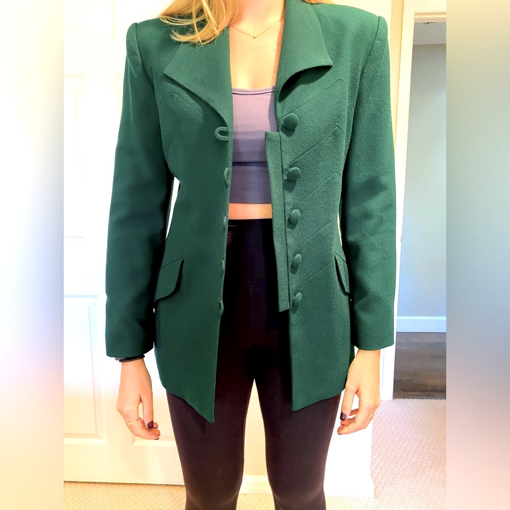 Ladies wool crepe jacket.